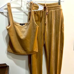 Express , Velour 2 piece lounge/sweat set. Crop top.